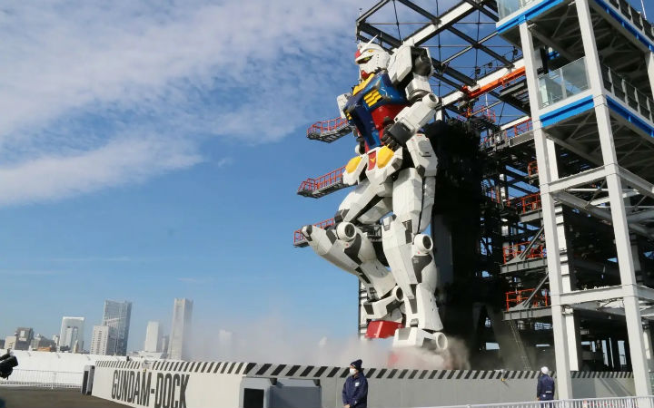 18米高的可动高达在日本横滨正式启动