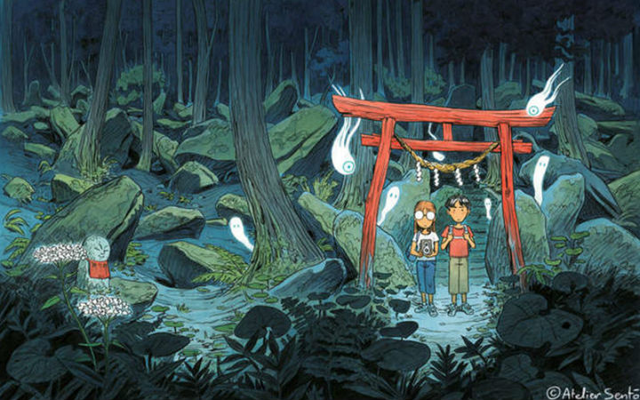 法国插画家《日本游记漫画》体验日本当地神秘的妖怪文化