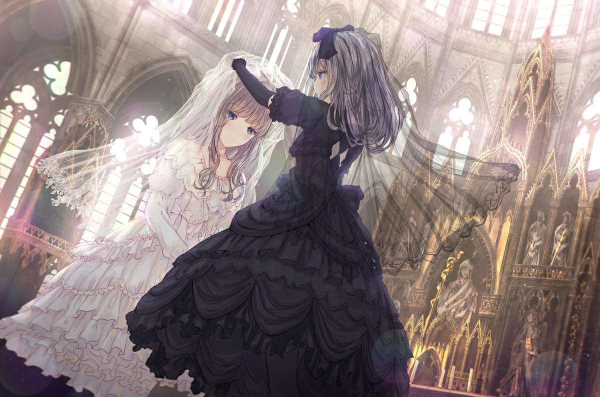 【动漫美图】P站美图推荐——白与黑特辑